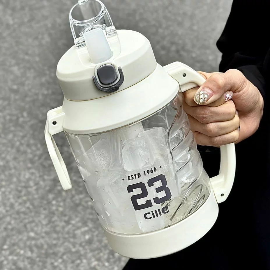 Cille "Filtered Water Bottle with Straw" large size capacity 2.2Liter / 2200ml pure and high quality material