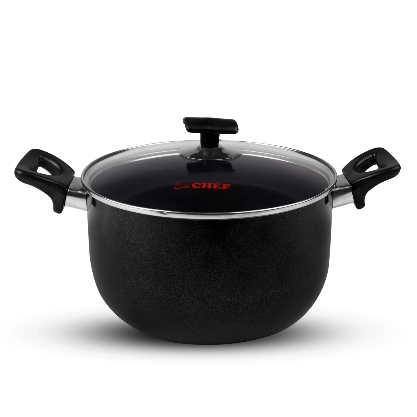 Chef Best Non-Stick Casserole Pot / Handi / Pateeli With Glass Lid - 22 cm