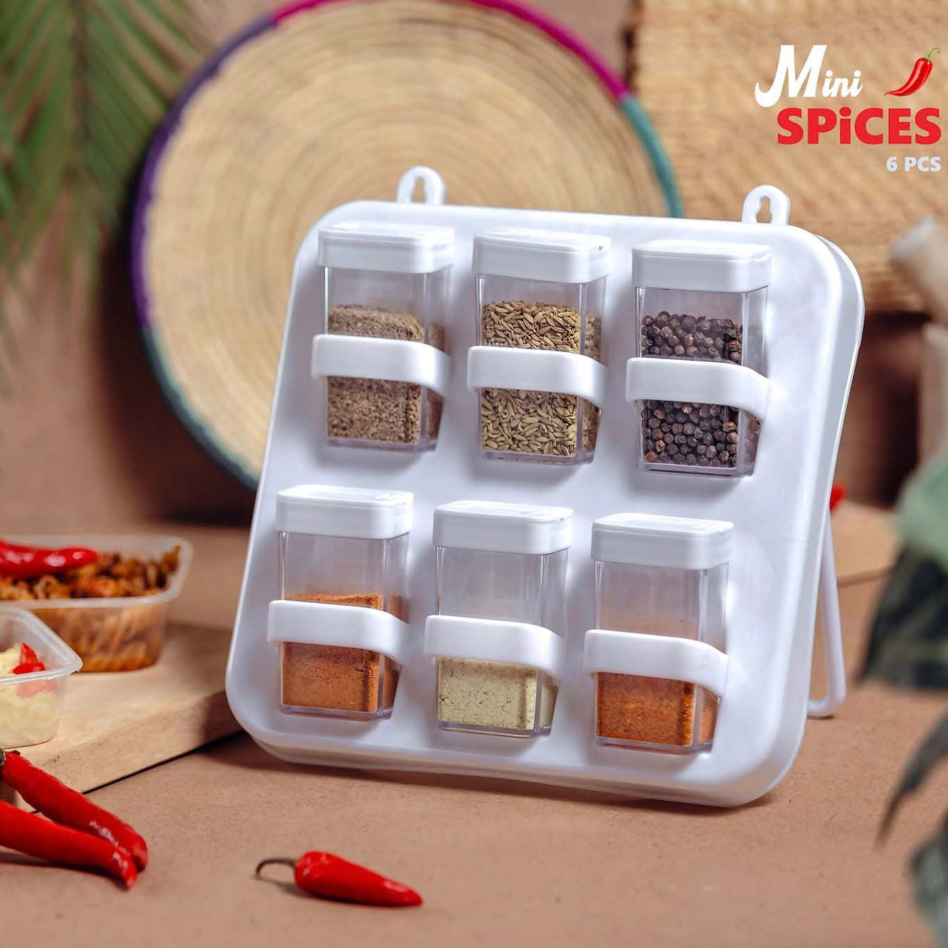 Mini Spices Storage Rack 6pcs Set