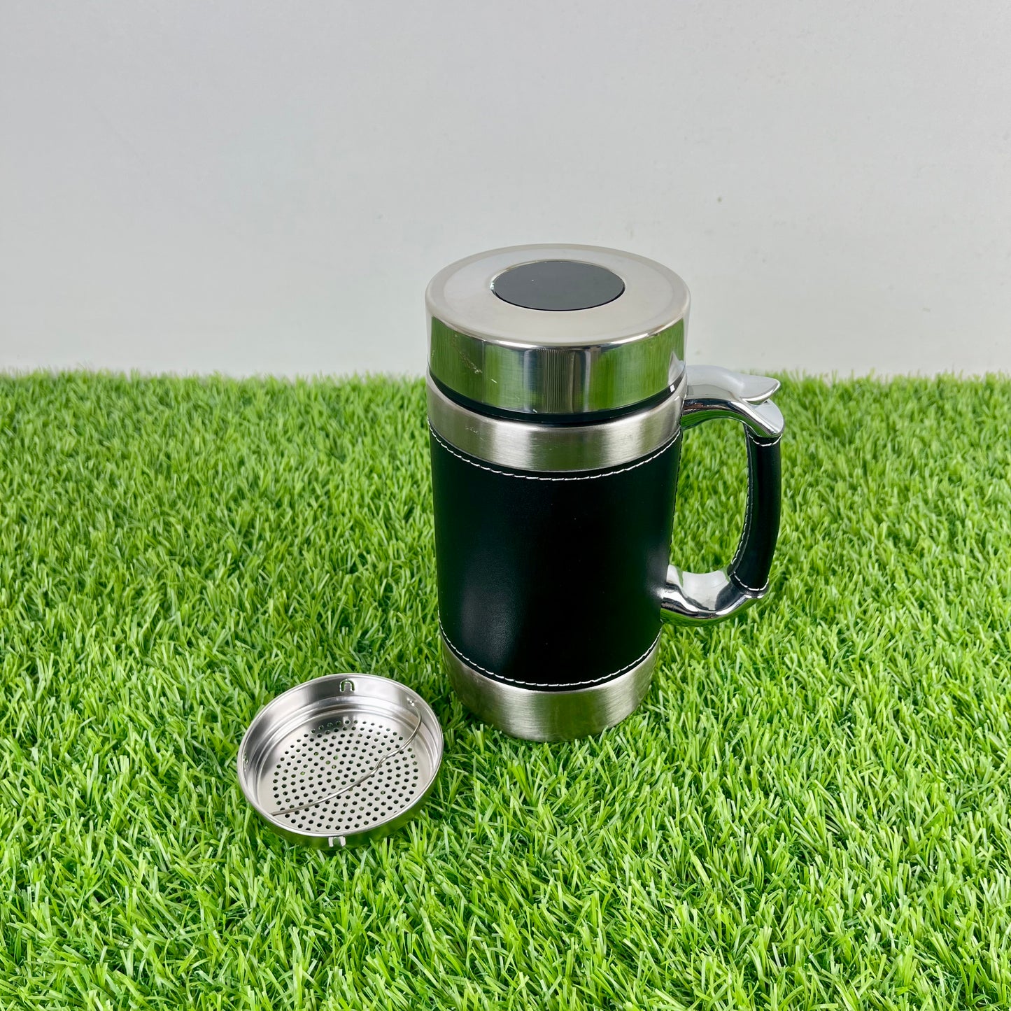 Boya Vacuum cup Gift Items Leather Stainless Steel Coffee Mug with Leather