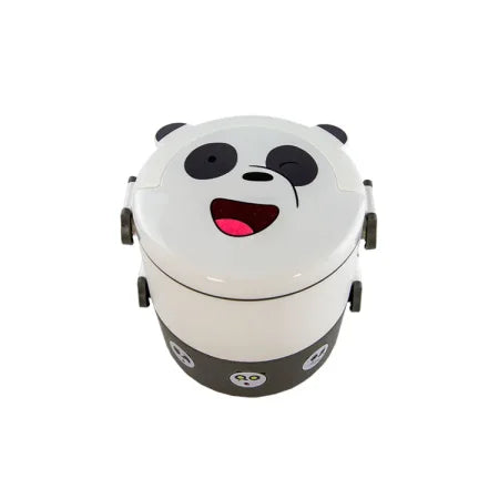 We Bare Bears Collection 5.0 Double Layered Bento Box/ Student Lunch Box (1850mL),(Panda,Grizz)