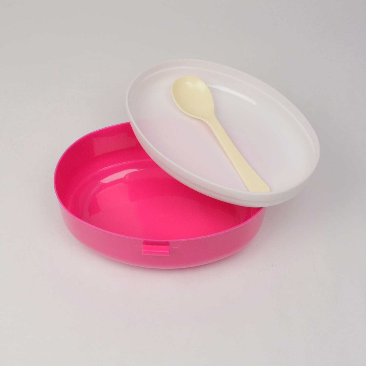 Double layer school lunch box with spoon