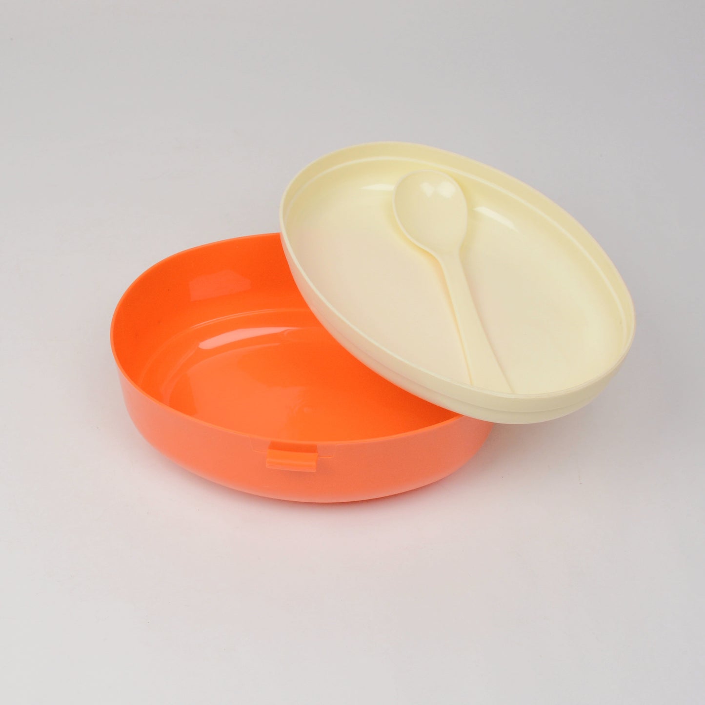 Double layer school lunch box with spoon