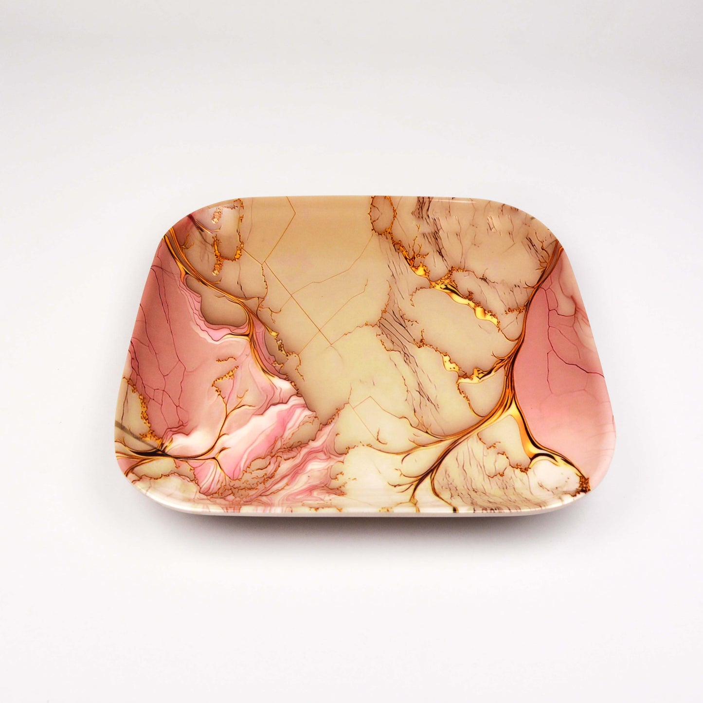 Majestic Melamine 6 pieces plate square set DOUBLE GLAZE SET Made of BPA-free break resistant melamine