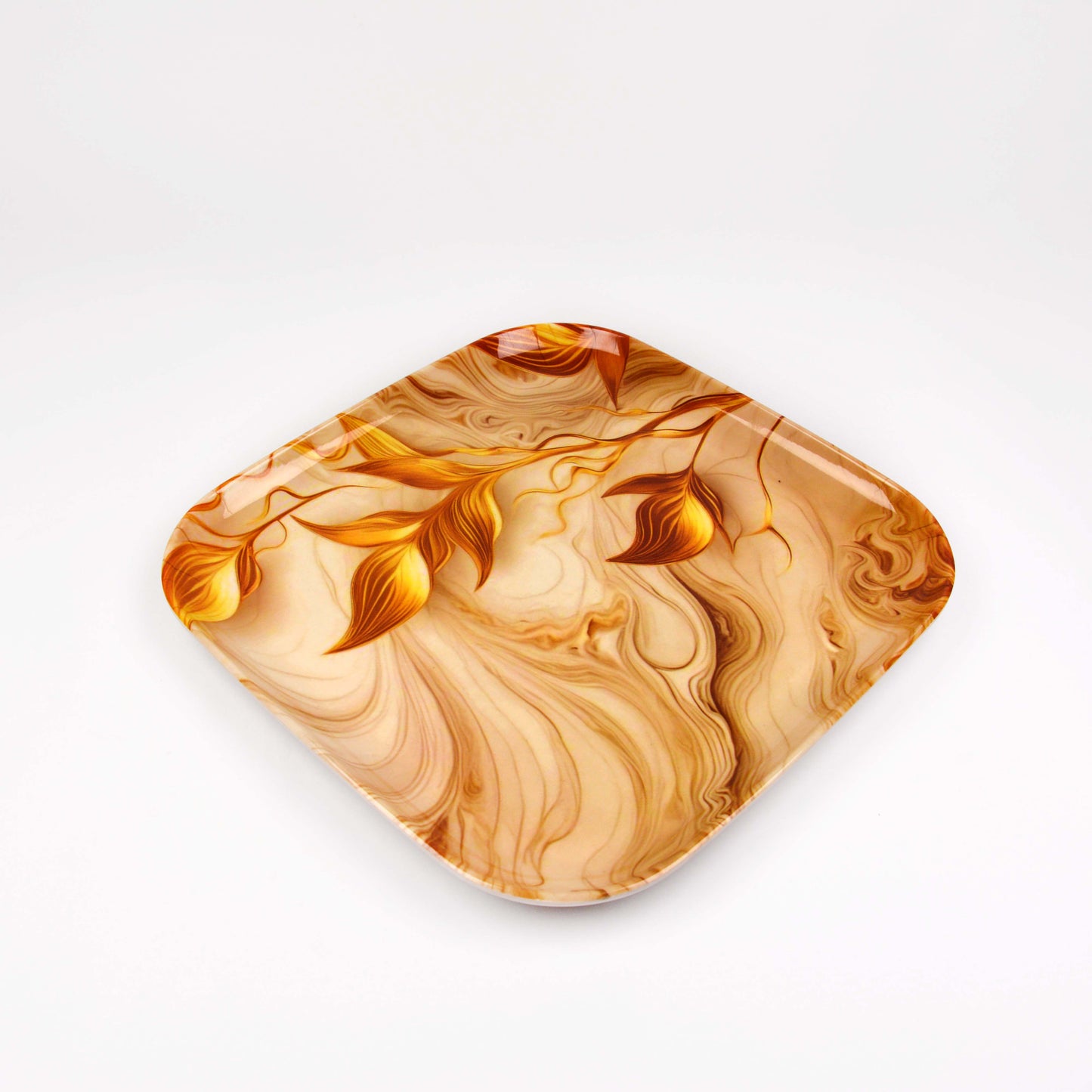 Majestic Melamine 6 pieces plate square set DOUBLE GLAZE SET Made of BPA-free break resistant melamine