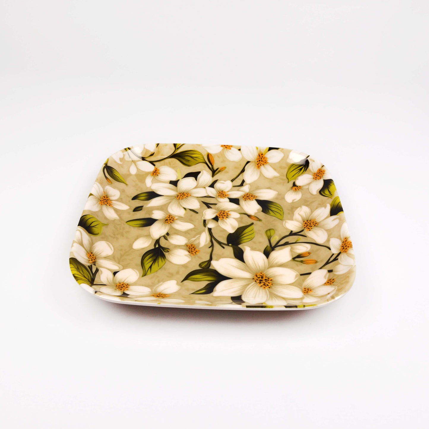 Majestic Melamine 6 pieces plate square set DOUBLE GLAZE SET Made of BPA-free break resistant melamine