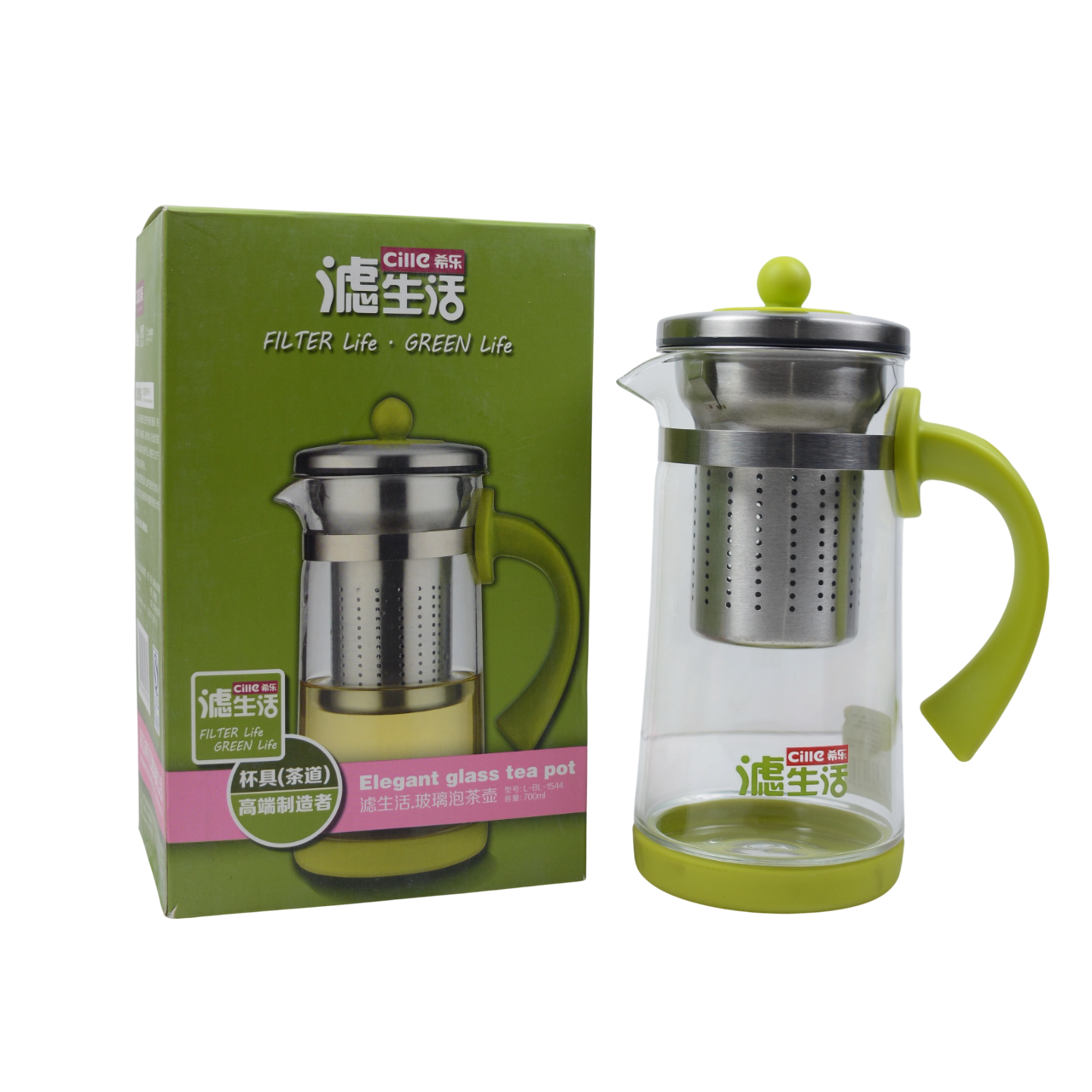 Elegant Glass Tea pot With Strainer