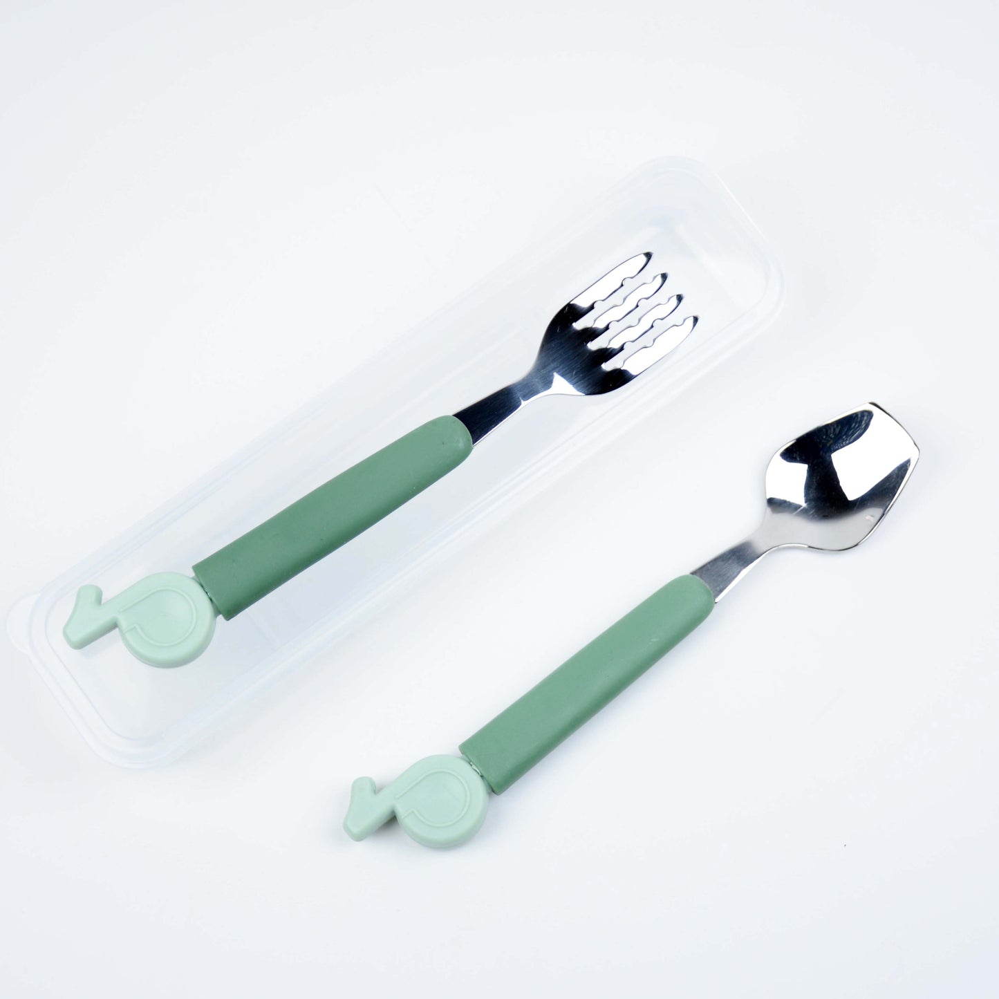 Mumlove Stainless Steel Fork & Spoon Set With Storage Box