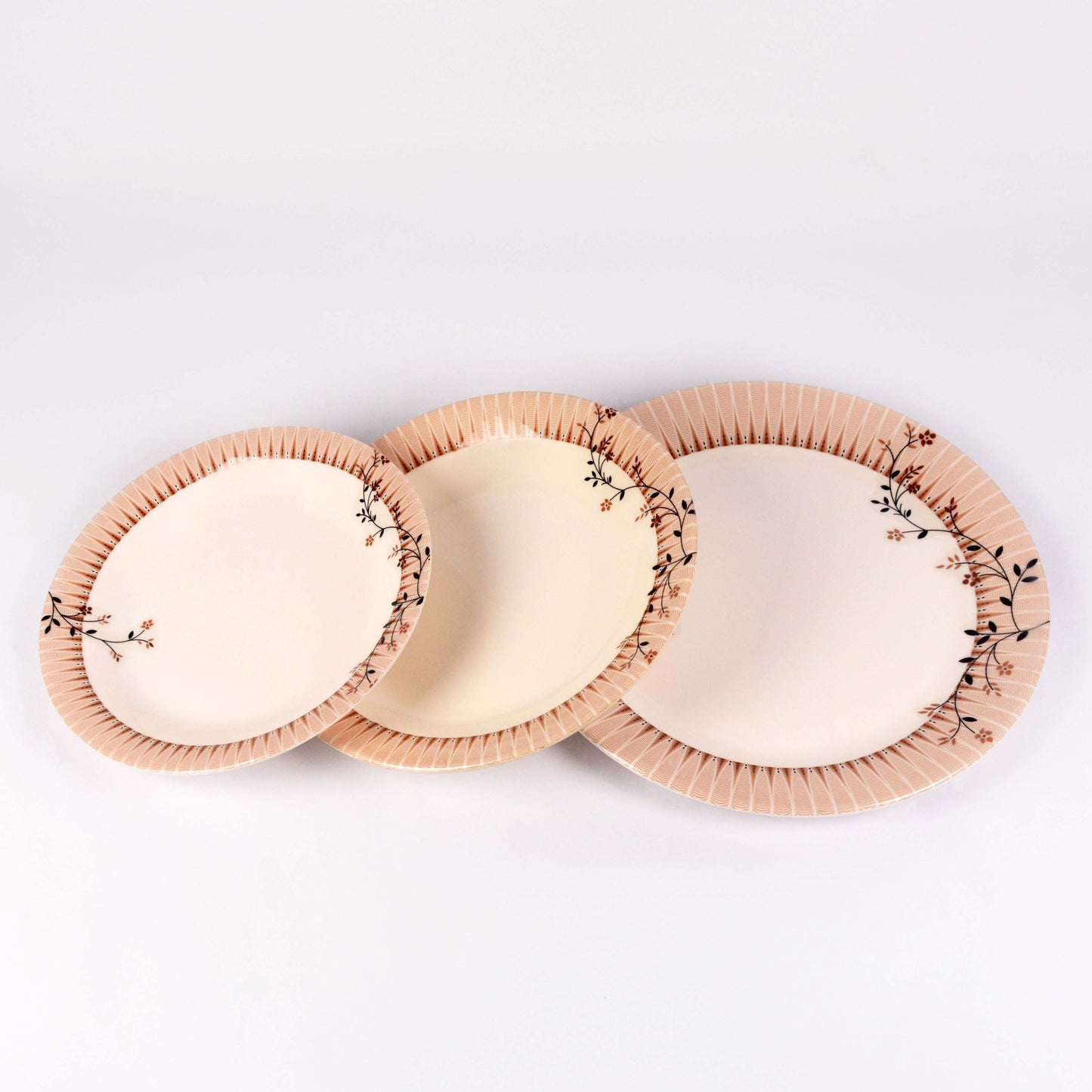 Majestic AM Dinner Ware 36 Pcs Dinning Set - 6 Persons Serving DYNASTY CIRCLE Made of BPA-free break resistant melamine