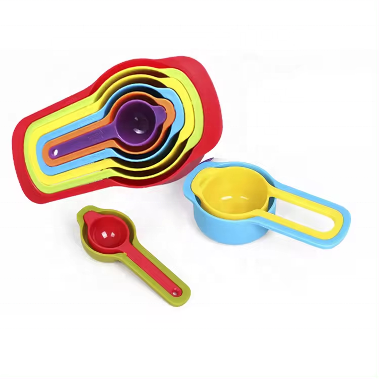 Kitchen 6Pcs Colorful Plastic Baking Measuring Spoons Set