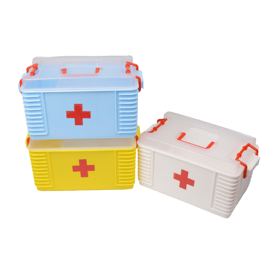 Medicine Storage Box - 1St Aid Box - Medical 1st Aid Storage Box - Plastic Body First Aid Box - Family Medicine Box/Family Emergency Kit Storage Box (Small)