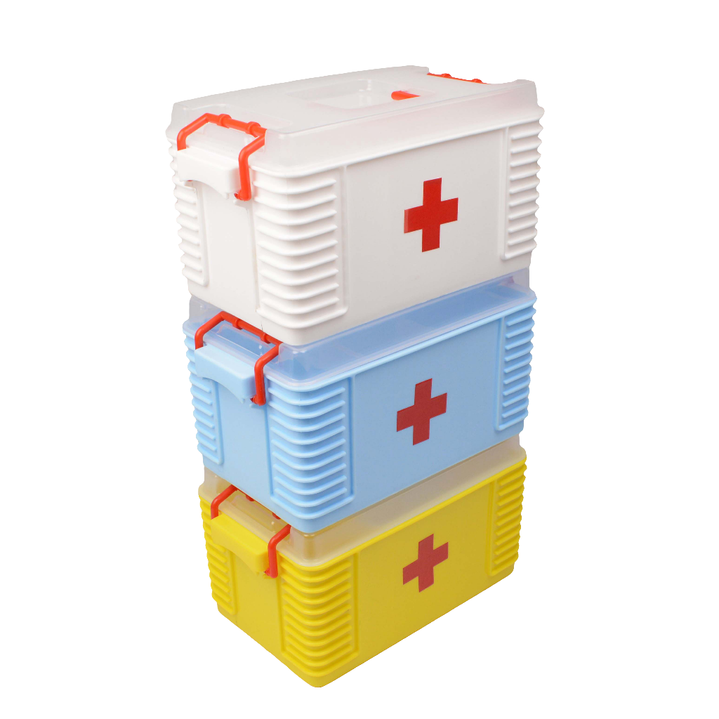 Medicine Storage Box - 1St Aid Box - Medical 1st Aid Storage Box - Plastic Body First Aid Box - Family Medicine Box/Family Emergency Kit Storage Box (Small)