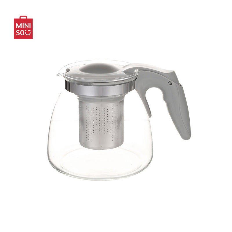 Tea Pot Manufacturer Direct Batch 900ml Stainless Steel Drain Glass Pot Designed And Printed With PINEAPPLE