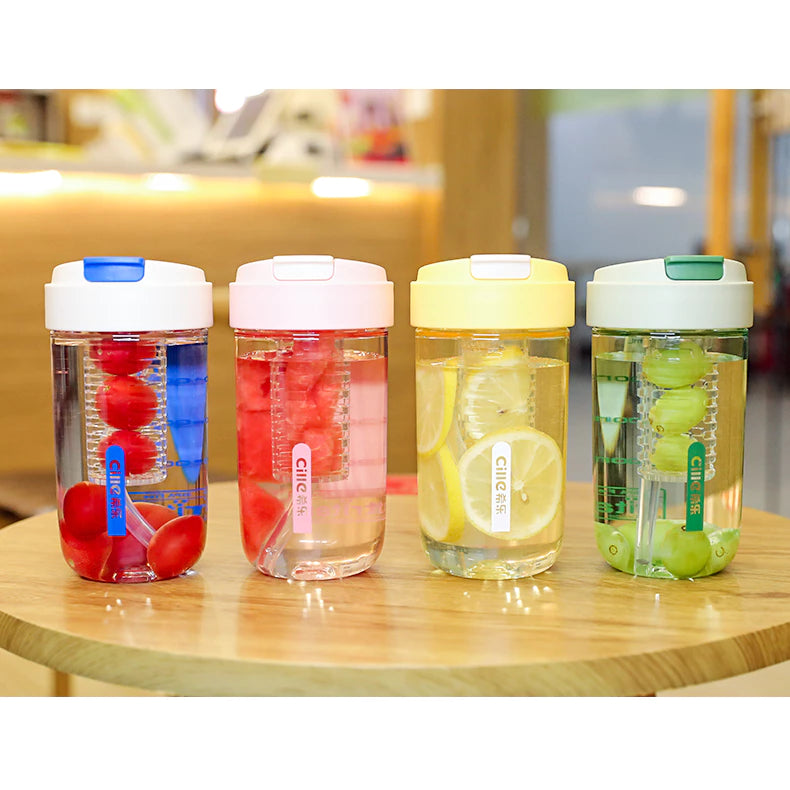 Cille 550ml Fruit Tea Handheld Leakproof Tritan BPA-Free Water Bottle