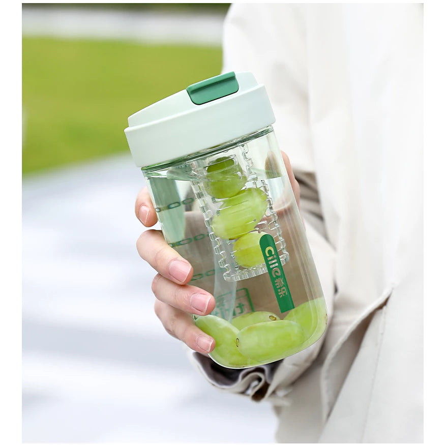 Cille 550ml Fruit Tea Handheld Leakproof Tritan BPA-Free Water Bottle