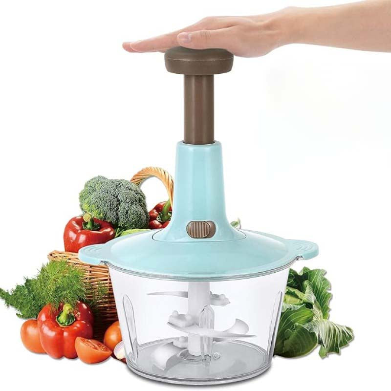 Multi-function Manual Food Processor Swift Food Vegetable Chopper With Stainless Steel Blades 10 IN 1 1.5L