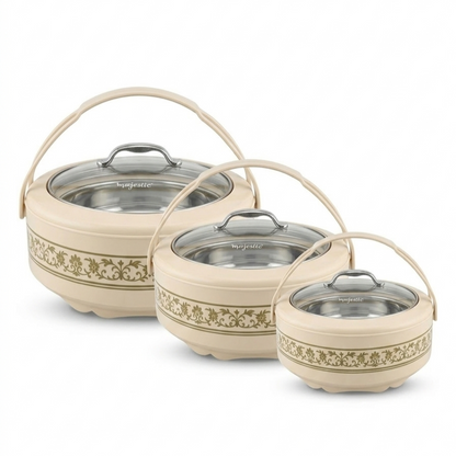 Majestic Havale 4 Pieces Hotpot Set With 14 Litre Cooler – 1L, 2L & 4L Insulated Food Warmer | Premium Quality |