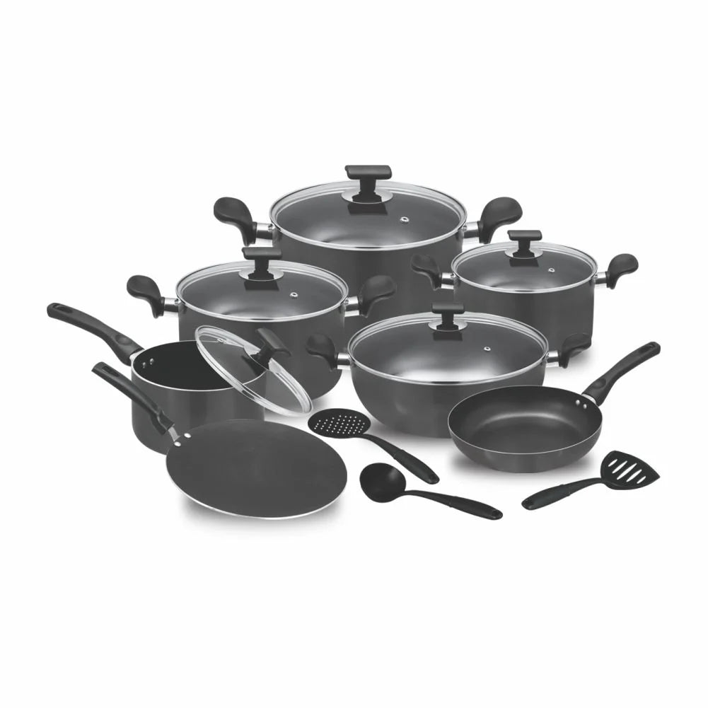 Chef Best Non-Stick Cookware Set / Kitchen Set (15 Pcs) - 330 Black