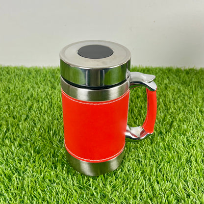 Boya Vacuum cup Gift Items Leather Stainless Steel Coffee Mug with Leather