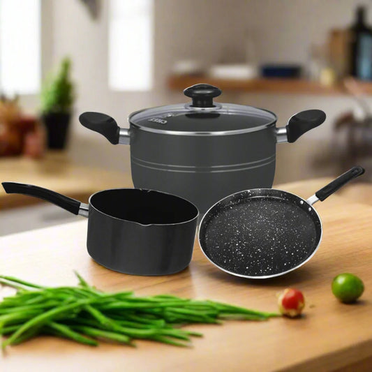 Chef Best Quality Non Stick Cookware Set / Kitchen Set 4 Pcs - New Arrival