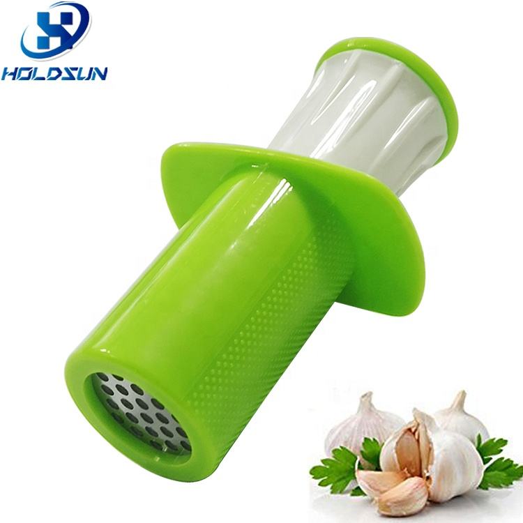 High Quality Plastic Manual Onion Garlic Presser Chopper Syringe Pressure Garlic Chopper