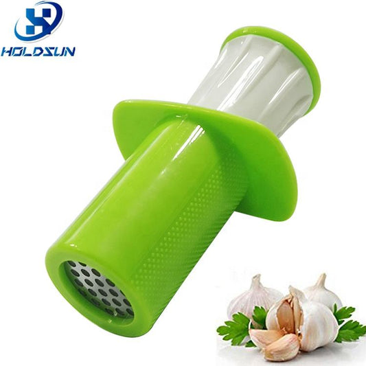 High Quality Plastic Manual Onion Garlic Presser Chopper Syringe Pressure Garlic Chopper