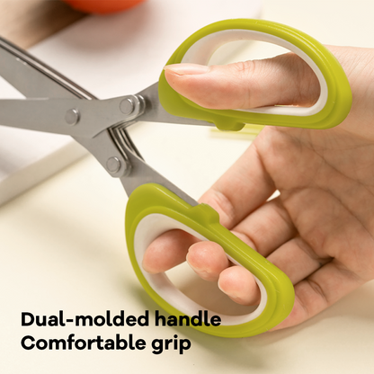 High Quality 7 Inch Multi-Layers Kitchen Scissors With Washing Comb Paper Cutting Scissors Kitchen Cutter Salad Veggie Scissors