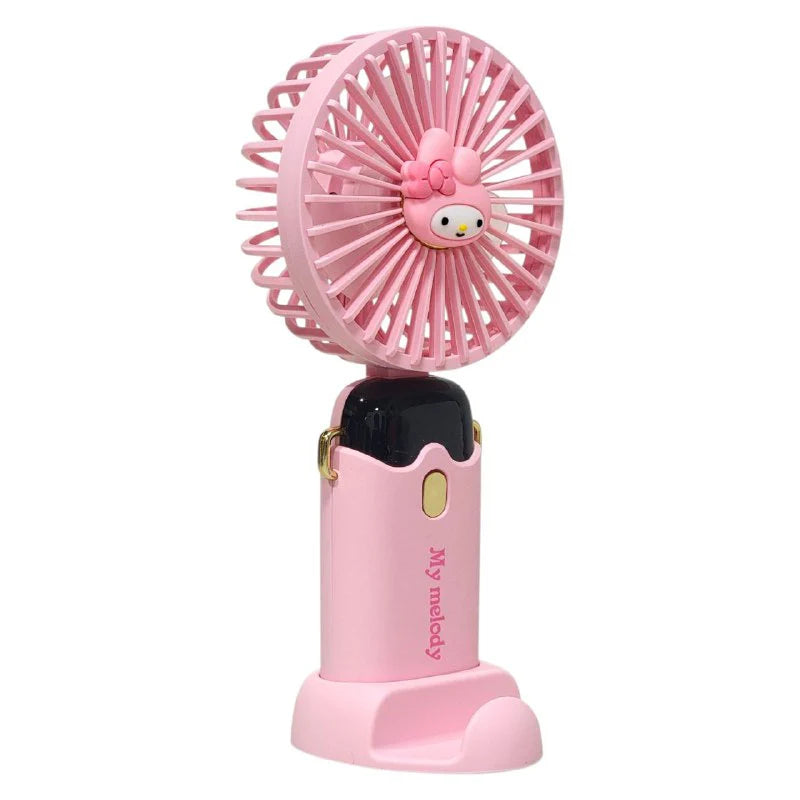 Rechargeable handheld or table fan with cell phone holder, 4 styles