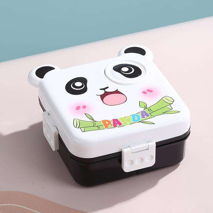 Square panda design new square plastic food storage containers