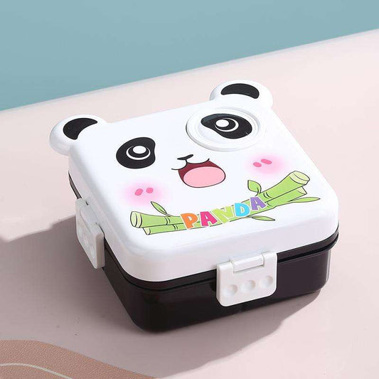 Square panda design new square plastic food storage containers