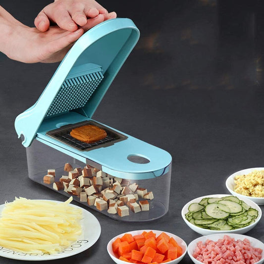 Safe Manual Vegetable Cutter | Onion Slicer, Kitchen Slicer and Potato Slicer | Fruit and Vegetable Slicer | Vegetable Cutter Set Present