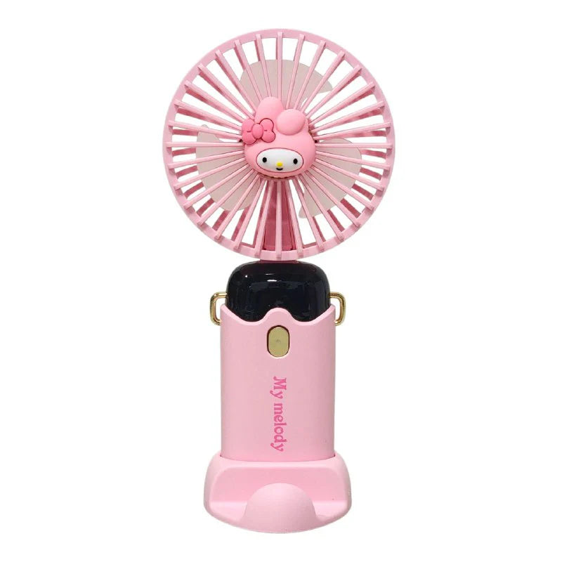 Rechargeable handheld or table fan with cell phone holder, 4 styles