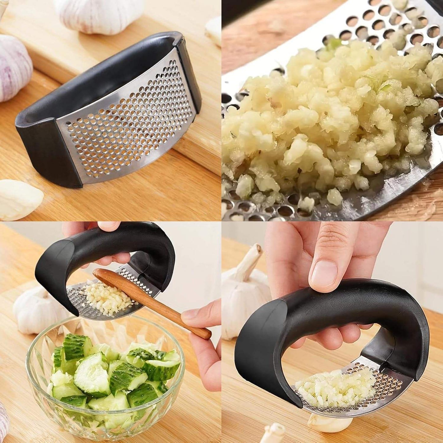Hot Sale Full Range Hot Selling Kitchen Gadgets Ginger Mincer Garlic Crusher Handheld Stainless Steel Garlic Press Rocker