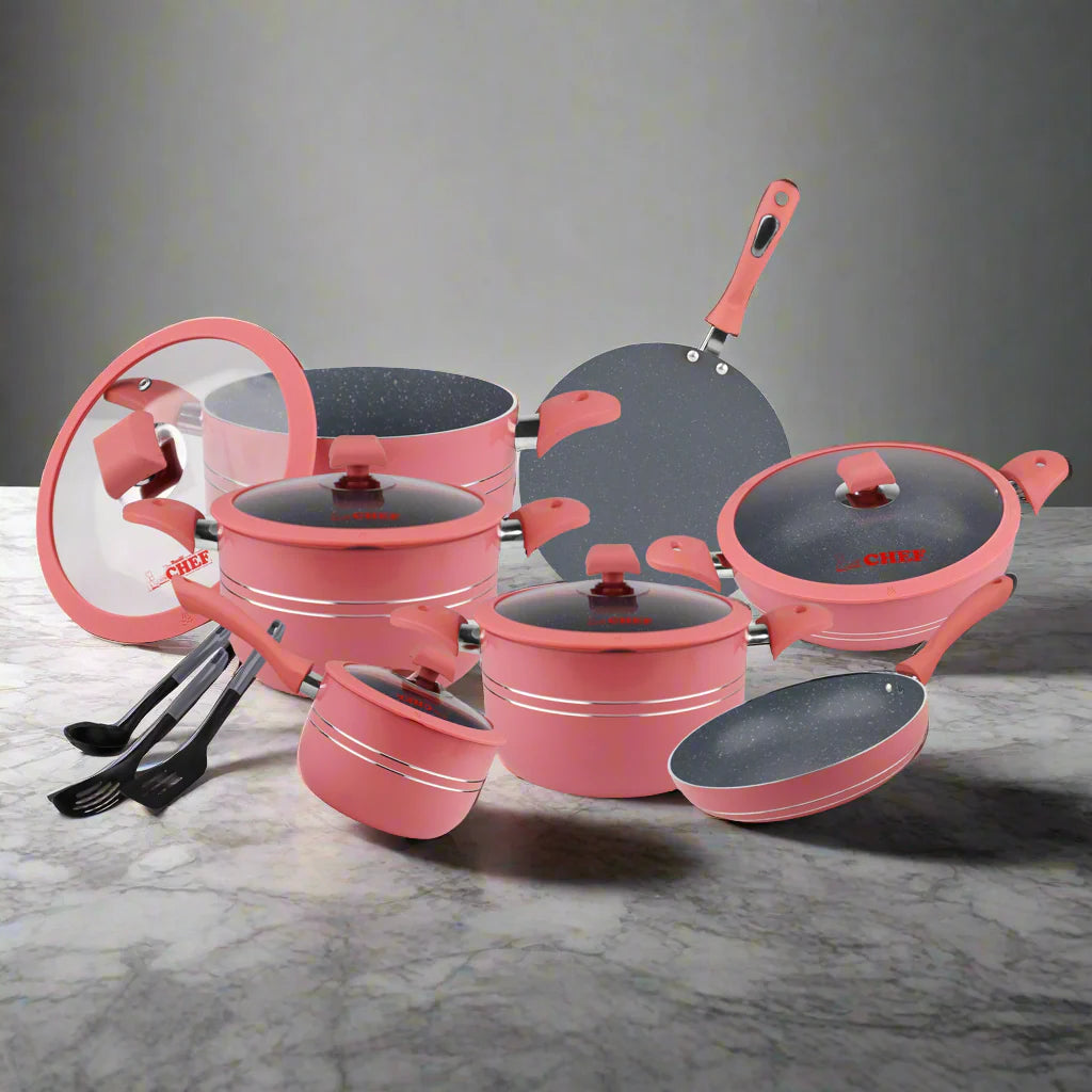 Chef Best Nonstick Kitchen Set / Cookware Set - Signature Series 15 Pcs