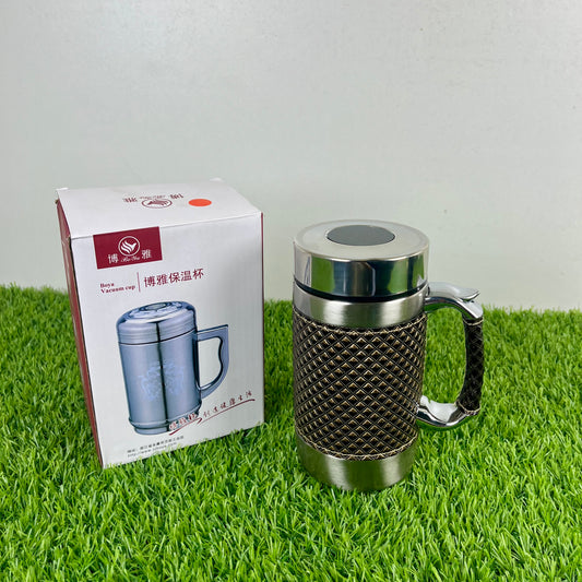 Boya Vacuum cup Gift Items Leather Stainless Steel Coffee Mug with Leather