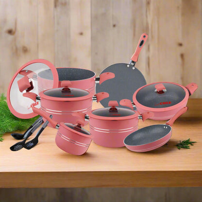 Chef Best Nonstick Kitchen Set / Cookware Set - Signature Series 15 Pcs