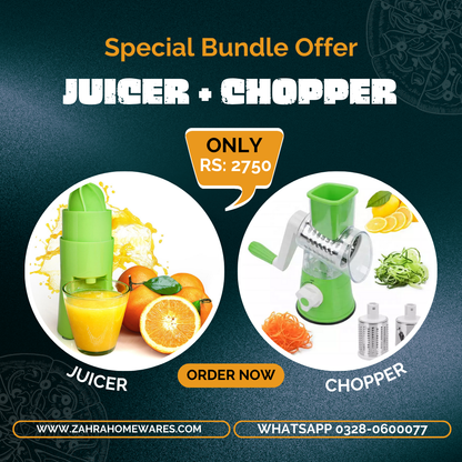 Bundle Offer Manual Juicer + Vegetable Chopper