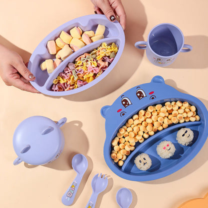 Children's Kid Eating Tableware Set Children Dinnerware Set Kids Tableware With Bowl Plate Cup Cutlery Set