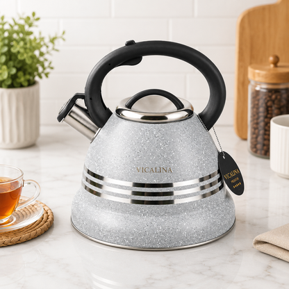 3.5L Stainless Steel Kettle with Unique Marble Coating Design