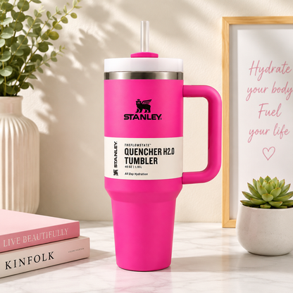 Stanley Quencher H2.0 40oz Pink Tumbler