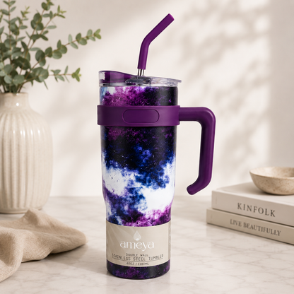 Ameya 40oz Double Wall Travel Tumbler - Galaxy Theme