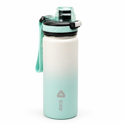 Cille 650ML Bike Sublimation Metal Double Walled Vacuum Flask Stainless Steel Drinking Insulated Water Bottle for Sports
