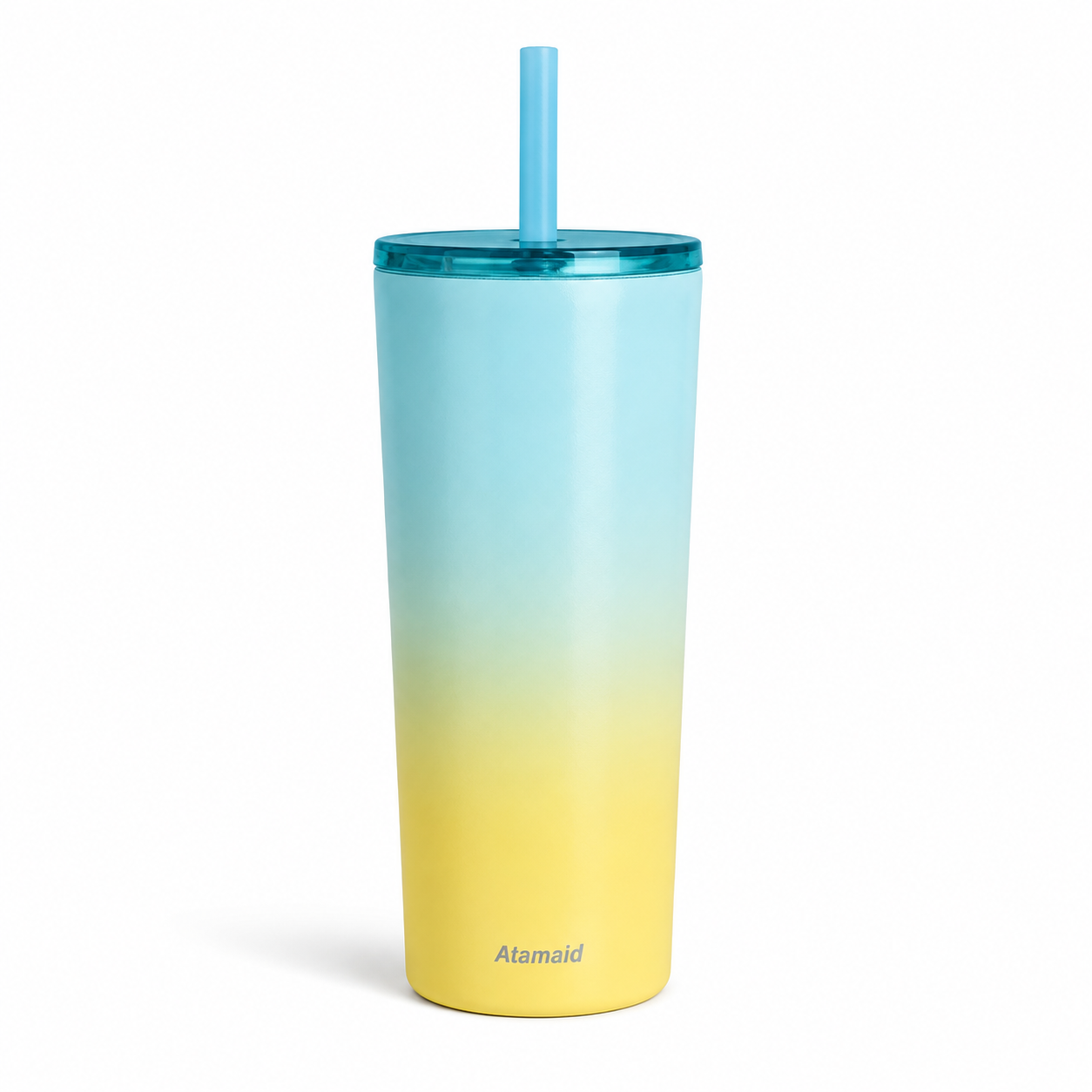 Atamaid Ocean Glow Gradient Insulated Tumbler with Straw – 24oz- 700ml