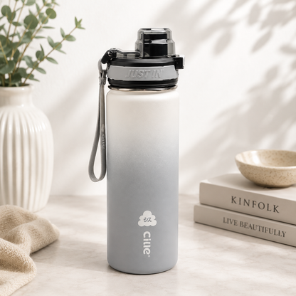 Cille 650ML Bike Sublimation Metal Double Walled Vacuum Flask Stainless Steel Drinking Insulated Water Bottle for Sports