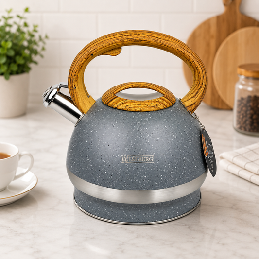 3.5L Stainless Steel Kettle with Unique Marble Coating Design