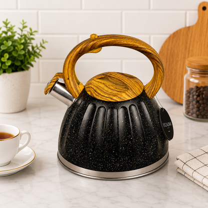 3.2L Stainless Steel Kettle with Unique Marble Coating Design