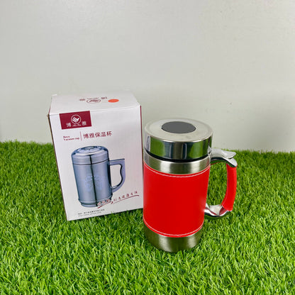 Boya Vacuum cup Gift Items Leather Stainless Steel Coffee Mug with Leather