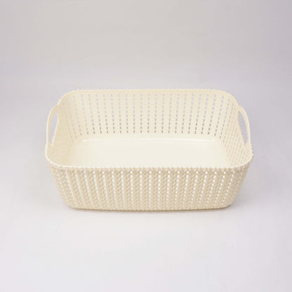 Pack Of 4 Multipurpose Vanity Shelf Storage Basket Plastic