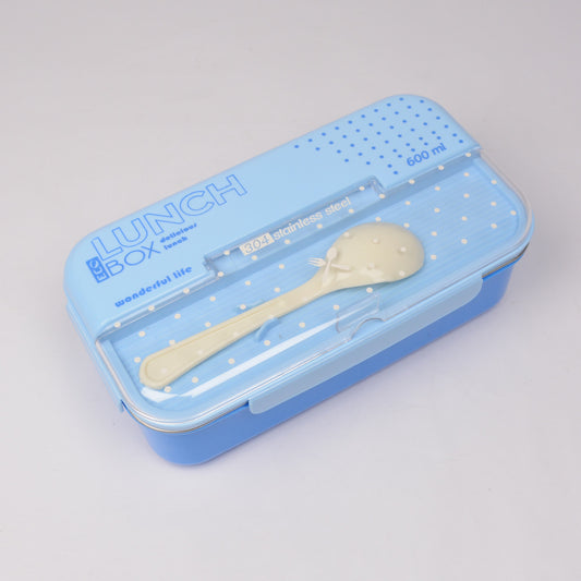 ECO Lunch Box - 600ml with plastic spoon [1Pc]