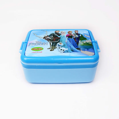 Frozen .3 Partitions Lunch box With Fog and Spoon